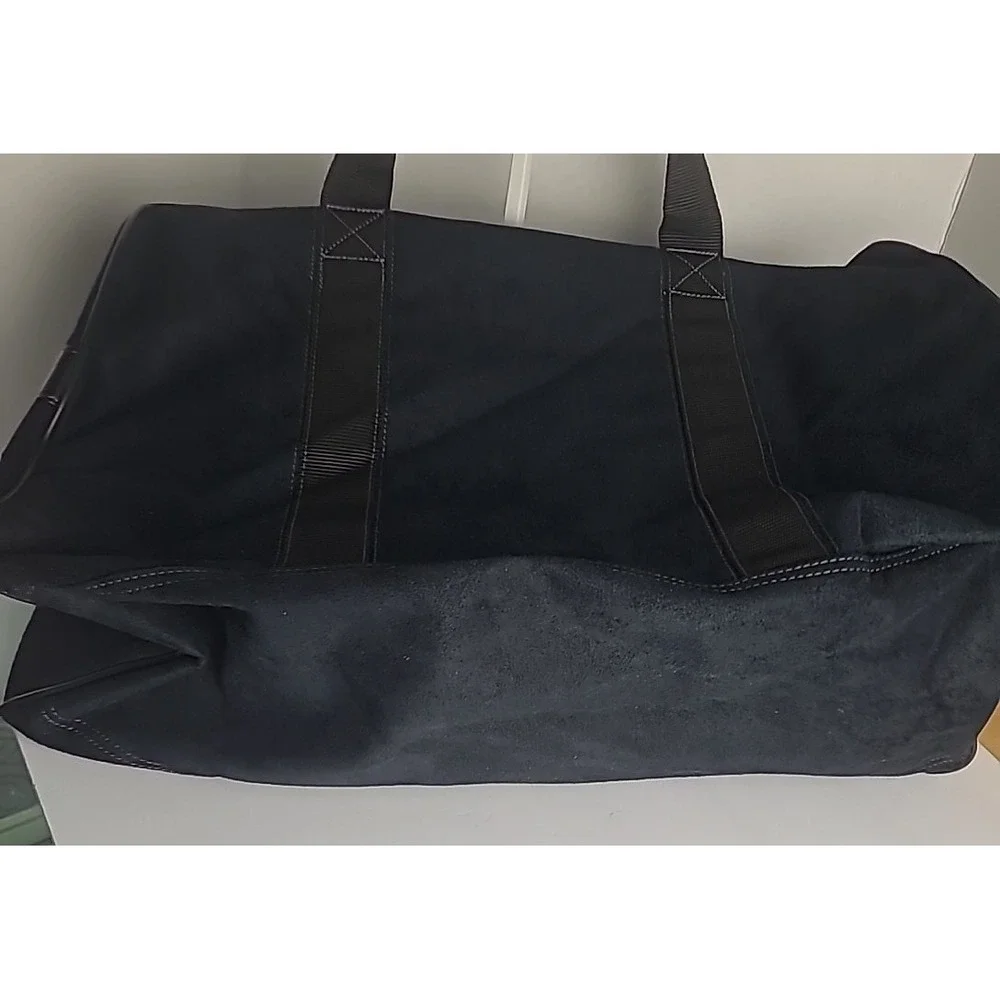 Kenneth Cole Duffel Bag Black New With Tags Faux Suede Travel Weekender Carryon